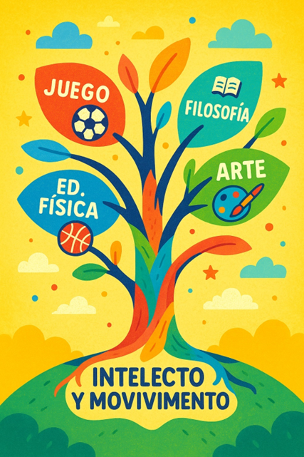 GENEALOGÍA DE Eme A Pe PE Esta metodología es fruto del estudio y trabajo con niños escolares por más de treinta años. Después de laborar mucho tiempo con el material didáctico denominado “Intelecto y Movimiento”, descubrimos las múltiples bondades que tienen las imágenes y el color. Comprobamos de forma directa que la filosofía y la astronomía merecen urgentemente el estatus más alto dentro del currículo. También constatamos que el juego y la educación física deben recibir más apoyo, más cantidad de horas, mejores escenarios y más recursos didácticos.